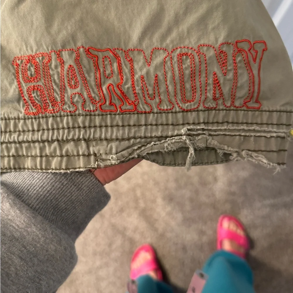 GAP Vintage Embroidered Olive Green Cargo Pants - Picture 10 of 13
